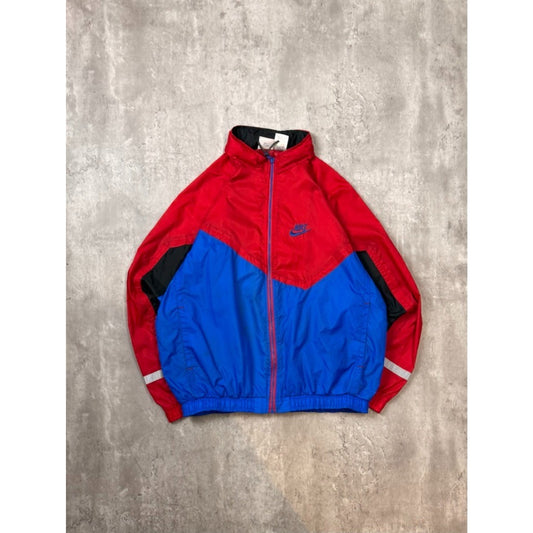 Vintage 80s/90s Youth Nike Embroidered Logo Full Zip Windbreaker Jacket Size XL