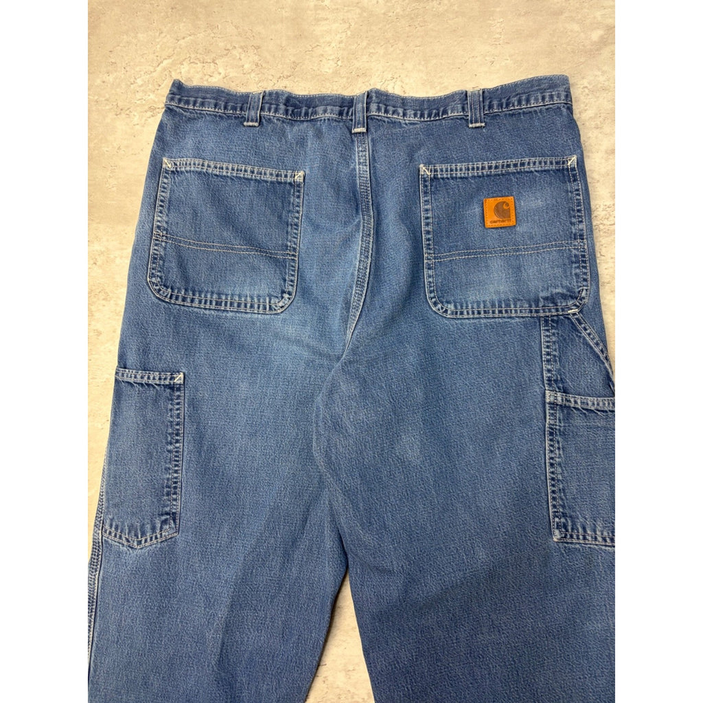 Vintage Carhartt Dungaree Fit Six Pocket Medium Wash Denim Pants Size 36