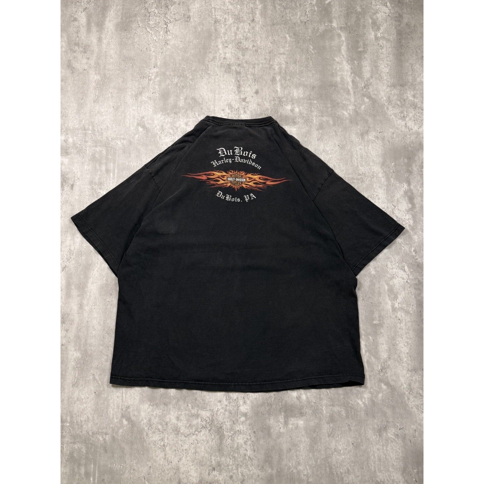 Vintage Harley Davidson Classic Logo Wing Graphic Black T-Shirt Size 3XL