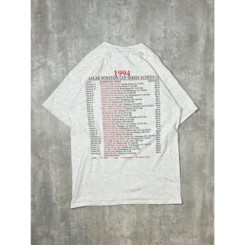 Vintage 1994 Rusty Wallace #2 Nascar Winston Cup Schedule T-Shirt Size Large
