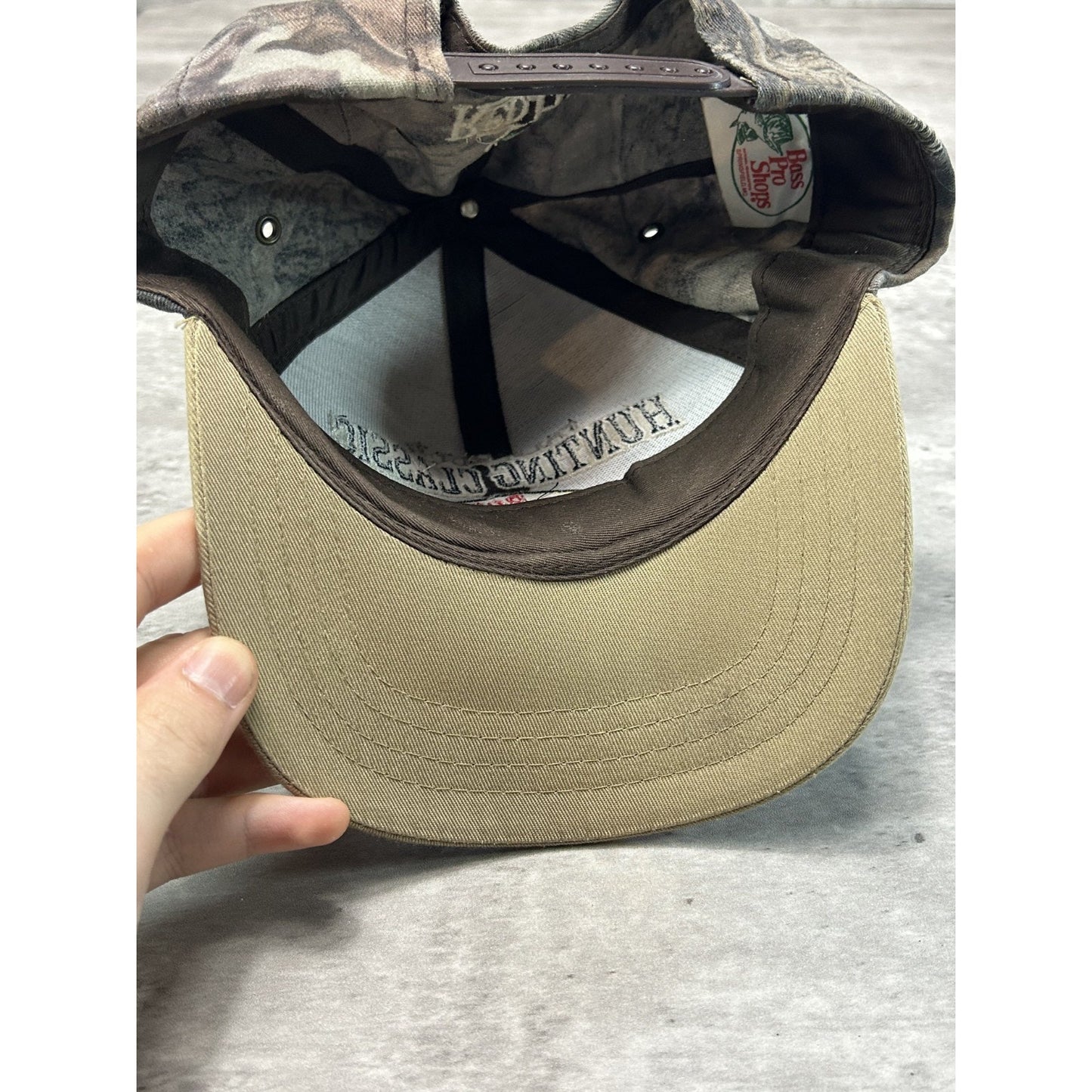 Vintage 2000 Bass Pro Hunting Classic Tree Camo Snapback Hat OSFA
