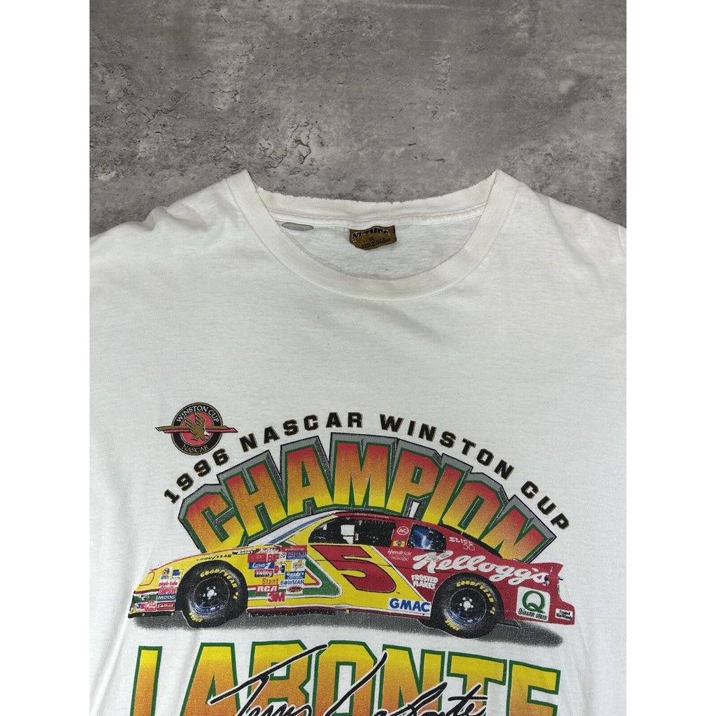 Vintage 1996 Terry Labonte #5 Nascar Winston Cup Champion T-Shirt Size XL White