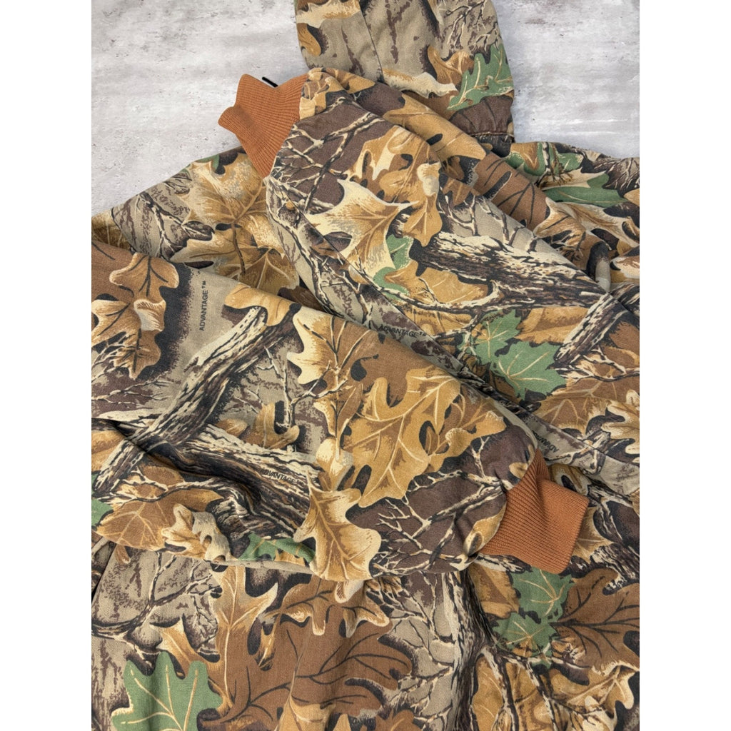 Vintage Walls Thermal Lined Advantage Tree Camo Full Zip Hooded Jacket Size 2XL