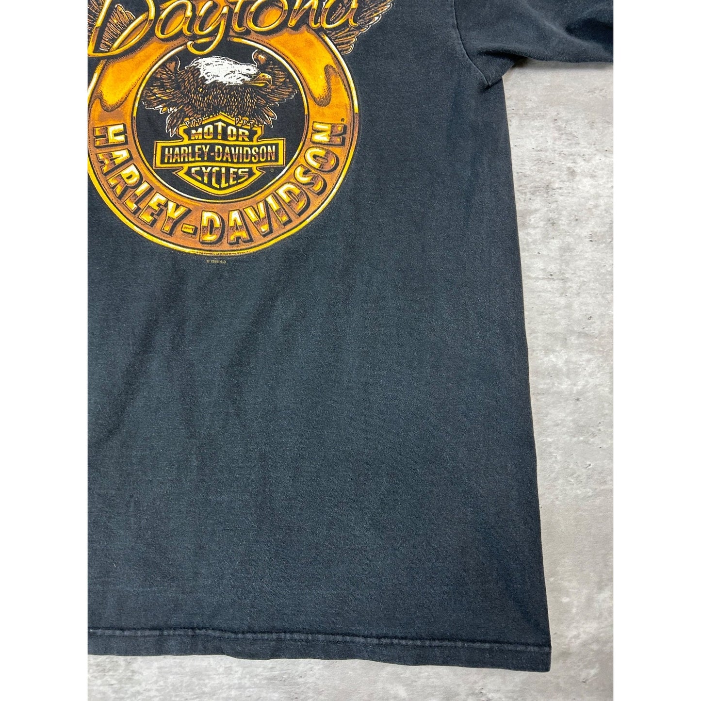 Vintage 1998 Harley Davidson Daytona Bald Eagle Graphic T-Shirt Size Medium