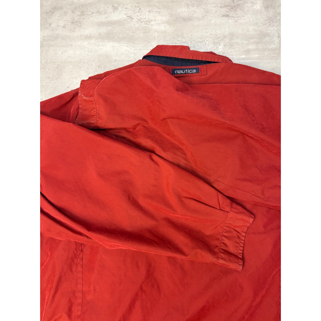 Vintage Nautica Embroidered Tonal Logo Full Zip Collared Jacket Size XL
