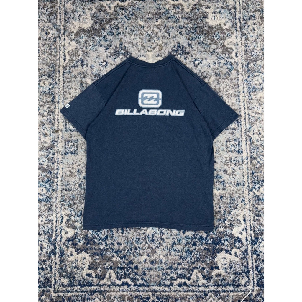 Vintage Y2K Billabong Spellout Logo Graphic T-Shirt Size Large