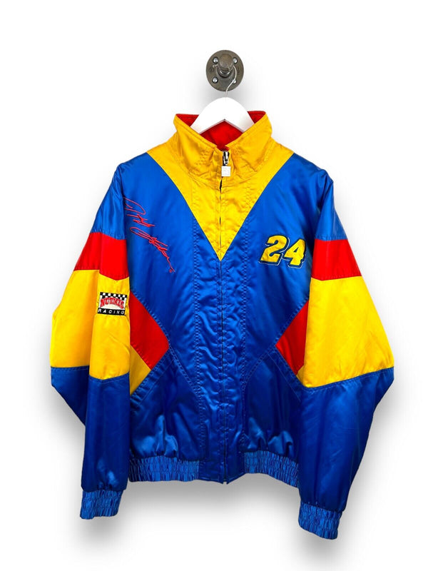 Vintage 90s Jeff Gordon #24 Dupont Racing Satin Nascar Jacket Size Medium
