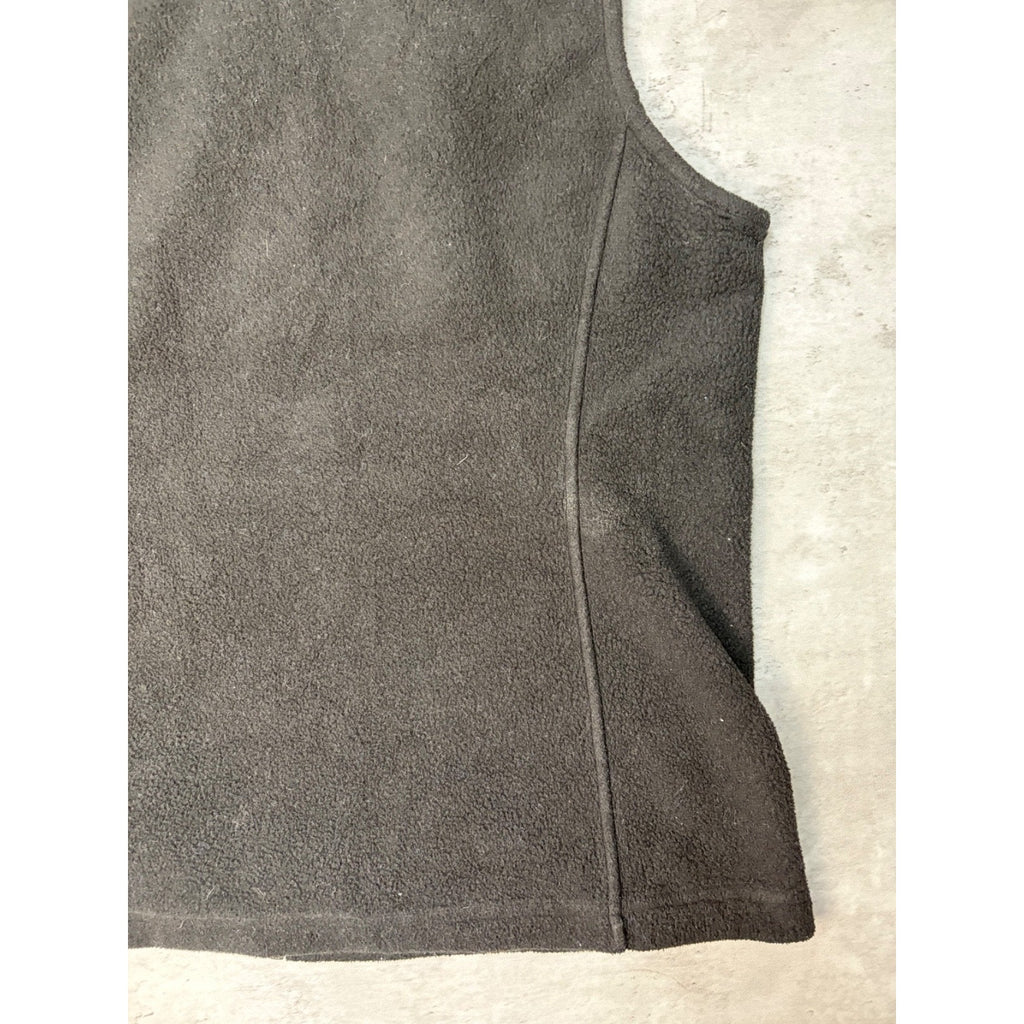 Vintage Womens Patagonia Embroidered Patch Full Zip Fleece Black Vest Sz Medium
