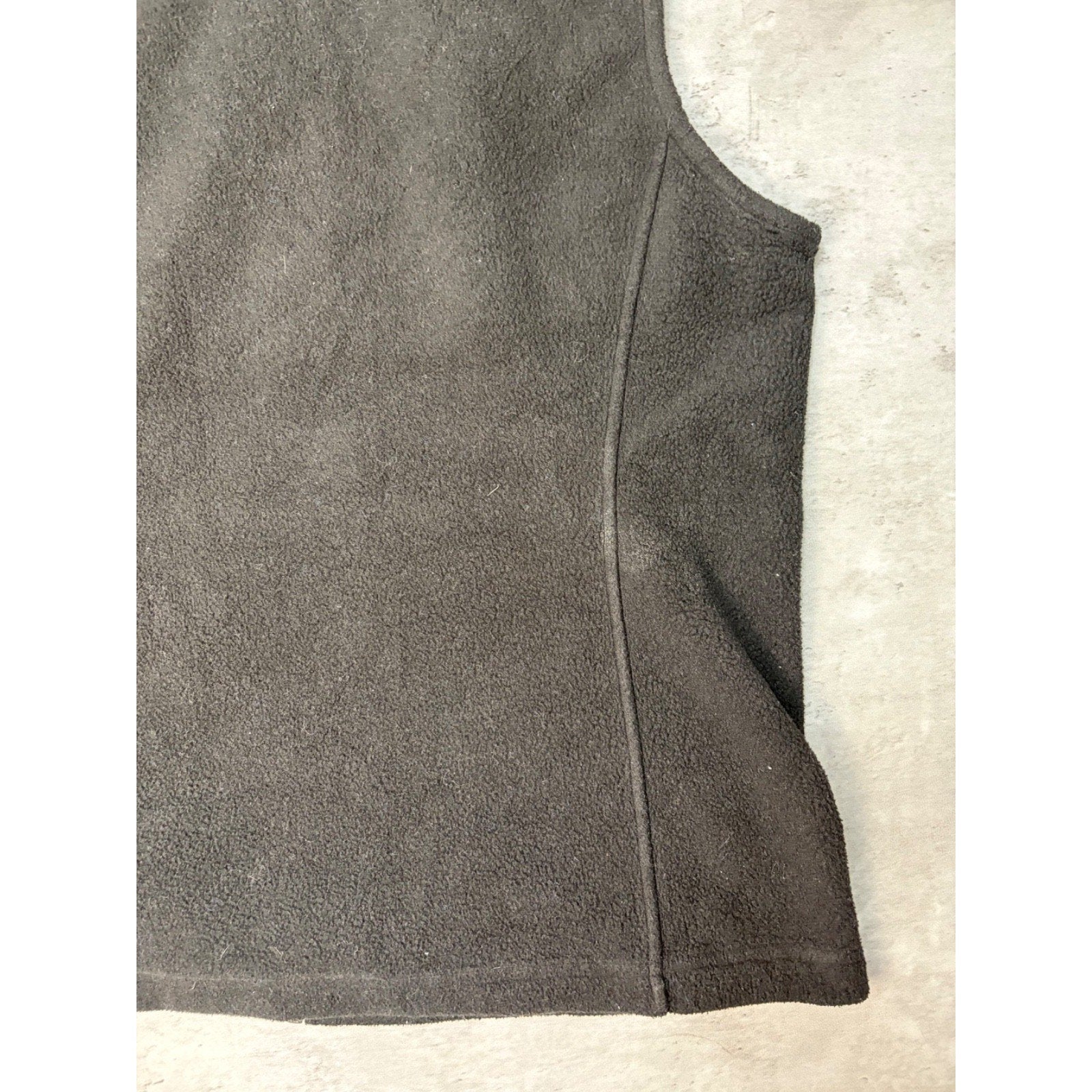 Vintage Womens Patagonia Embroidered Patch Full Zip Fleece Black Vest Sz Medium