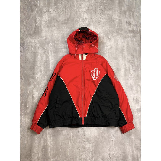 Vintage 90s Indiana Hoosiers NCAA Insulated Full Zip Hooded Jacket Size 2XL