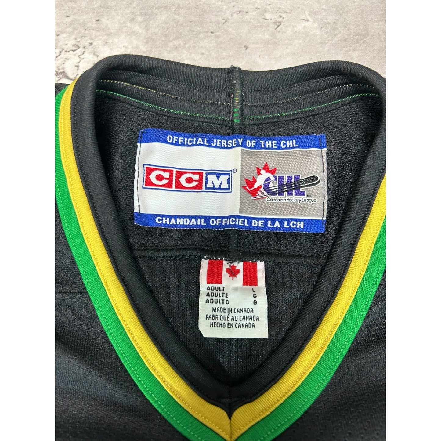 Vintage London Knights OHL Stitched CCM Hockey Jersey Size Large Black