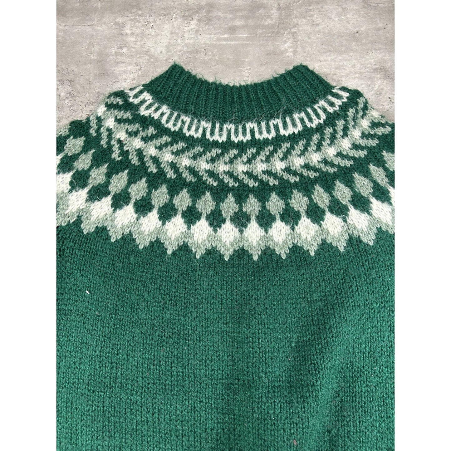Vintage Heavyweight Geometric Striped Pullover Ribbed Sweater Size XL