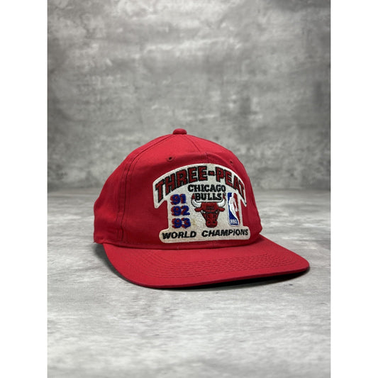 Vintage 1993 Chicago Bulls NBA Three-Peat World Champions Snapback Hat OSFA