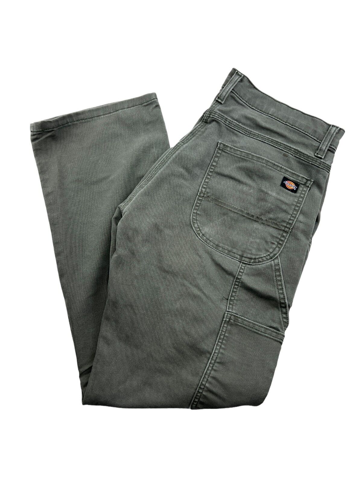 Dickies Flex Canvas Carpenter Workwear Pants Size 32 Green