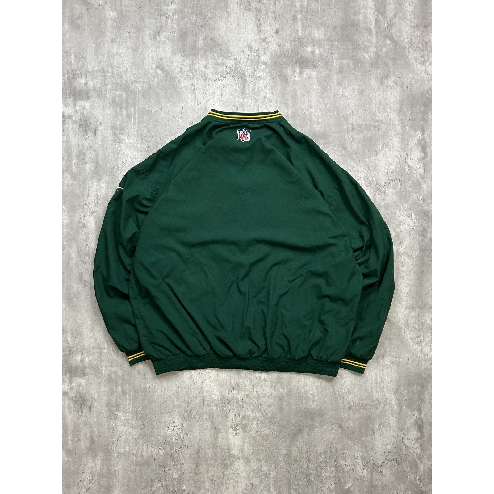 Vintage Green Bay Packers NFL Reebok Pullover Windbreaker Jacket Size 2XL