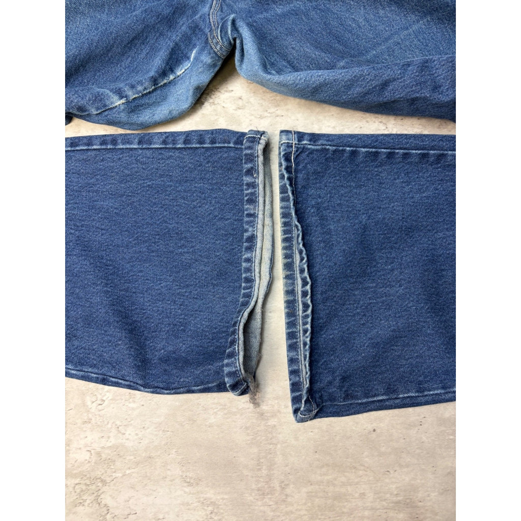 Vintage Y2K Womens X Manager Embroidered Medium Wash Denim Flare Pants Size 33