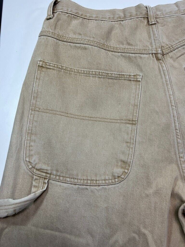 Vintage Canvas Workwear Carpenter Pants Size 36 Beige