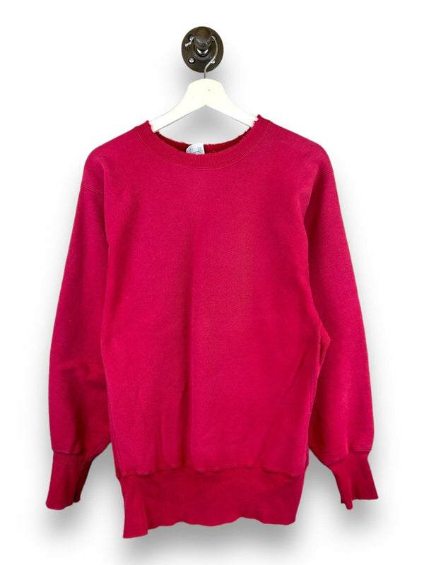 Vintage 90s Champion Reverse Weave Blank Crewneck Sweatshirt Size Large Red
