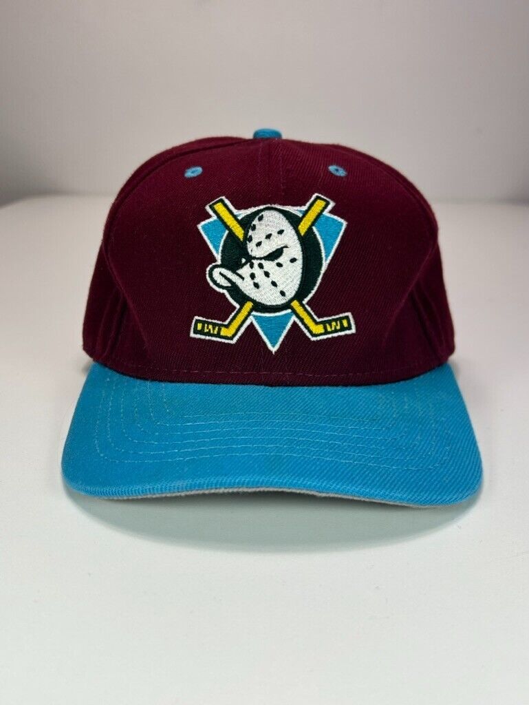 Vintage 90s Anaheim Mighty Ducks NHL Embroidered Logo Snapback Hat OSFA