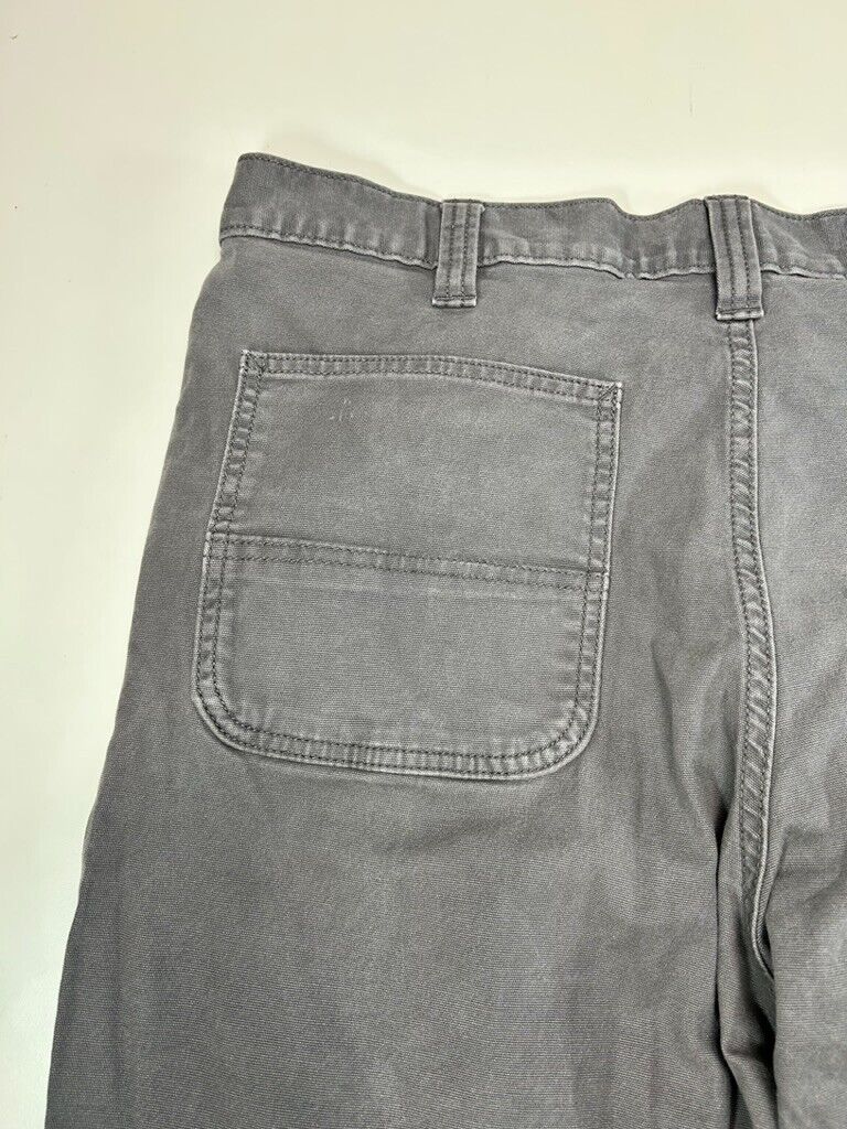 Carhartt Relaxed Fit Canvas Work Wear Five Pocket Work Wear Pants Size 38W Gray