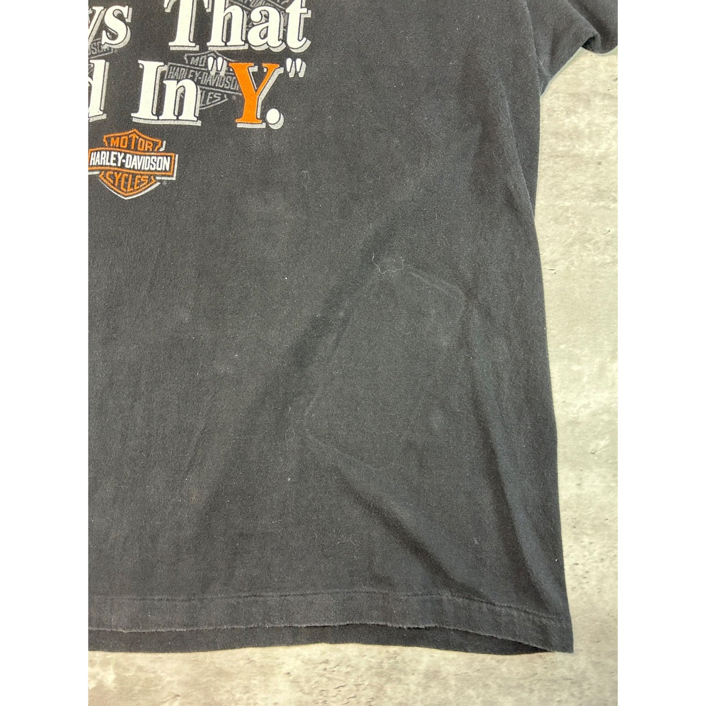 Vintage 90s Harley Davidson I Only Ride On Days That End In Y T-Shirt Size XXL