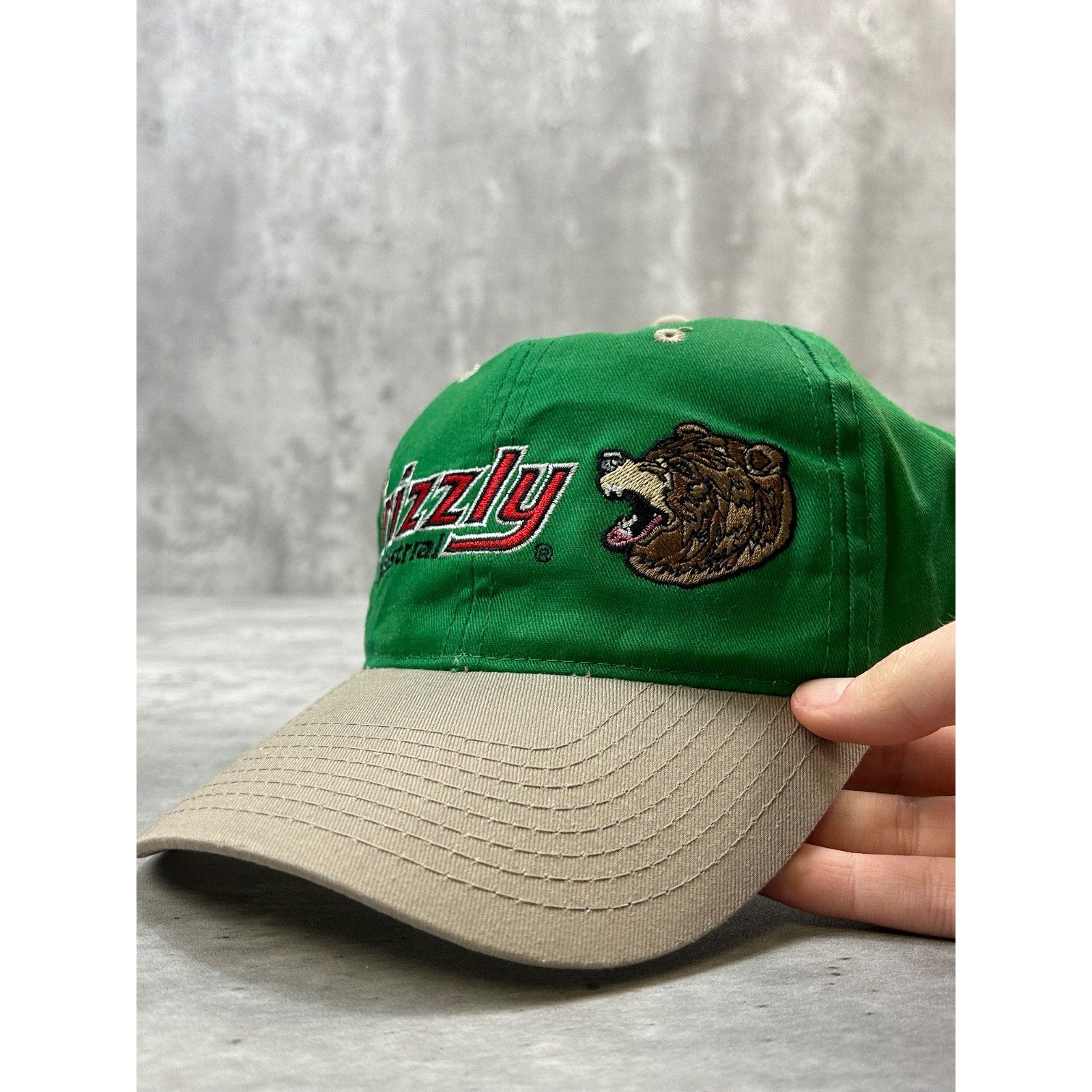 Vintage 90s Grizzly Industrial Embroidered Spellout Snapback Hat OSFA