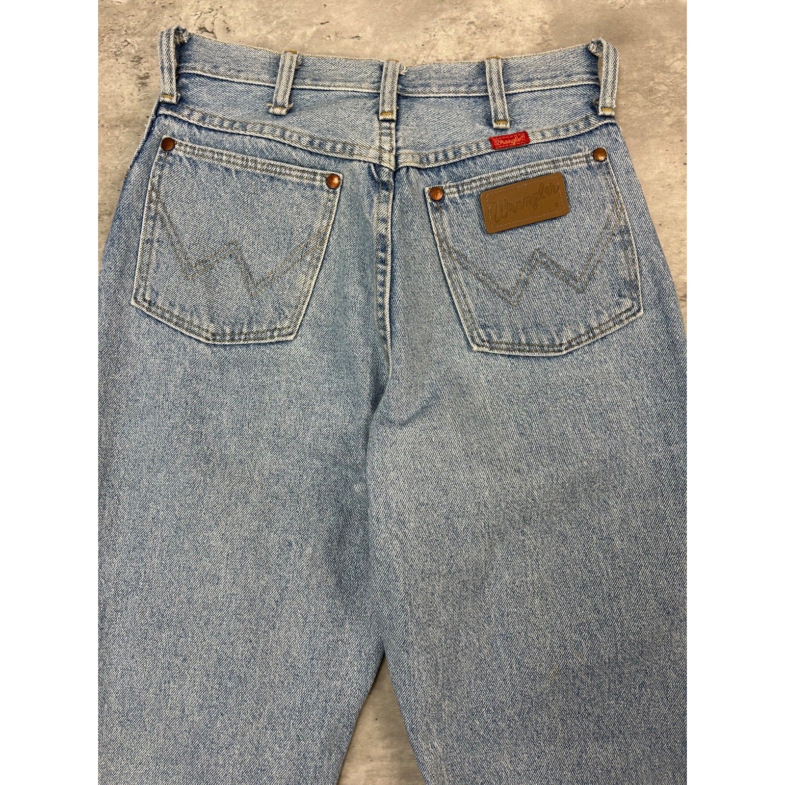 Vintage 80s/90s Wrangler Western Style Light Wash Denim Pants Size 27