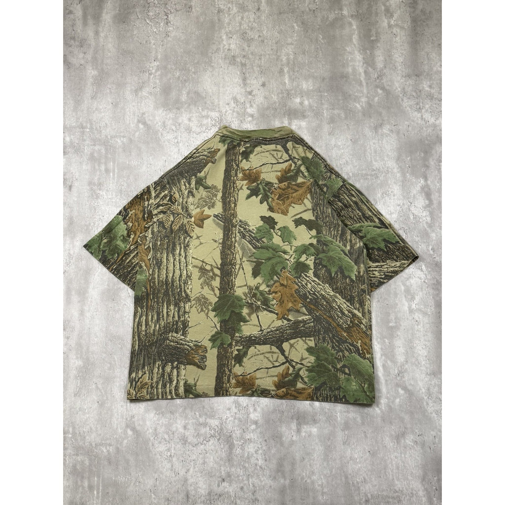 Vintage Realtree Tree Camo Hunting T-Shirt Size XL