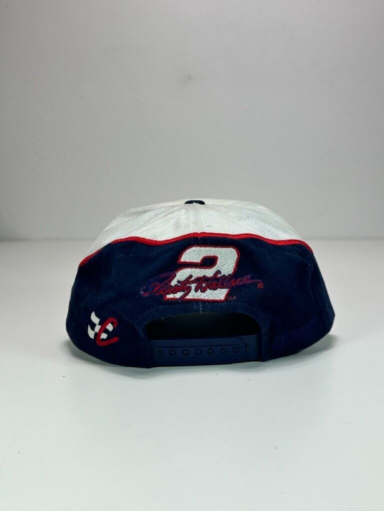 Vintage Rusty Wallace #2 Miller Lite Nascar Spellout Snapback Hat OSFA