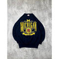 Vintage 90s Michigan Wolverines NCAA Spellout Crest Graphic Sweatshirt Sz Large