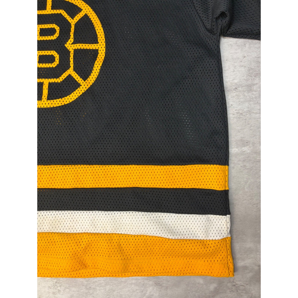 Vintage 90s Boston Bruins #5 NHL Graphic Logo Hockey Jersey Size XL
