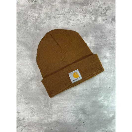 Vintage Carhartt Embroidered Patch Workwear Beanie Hat OSFA