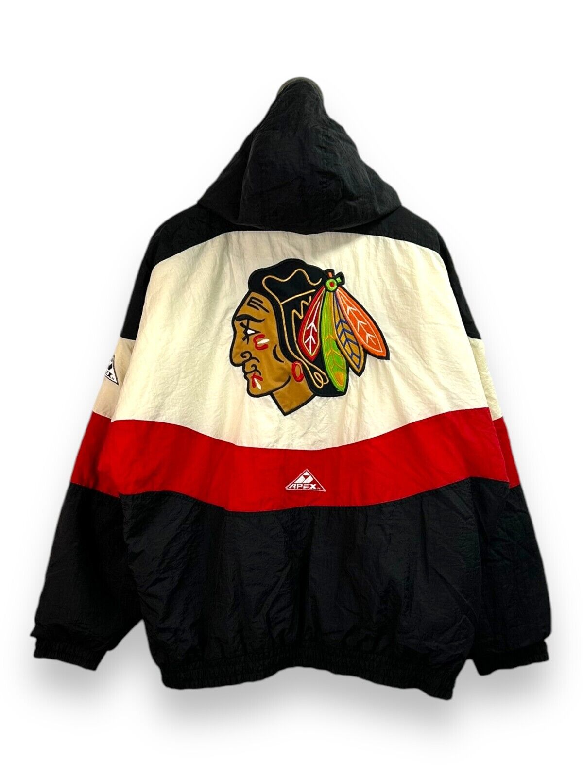 Vintage 90s Chicago Blackhawks NHL Insulated Full Zip Nylon Jacket Size XL