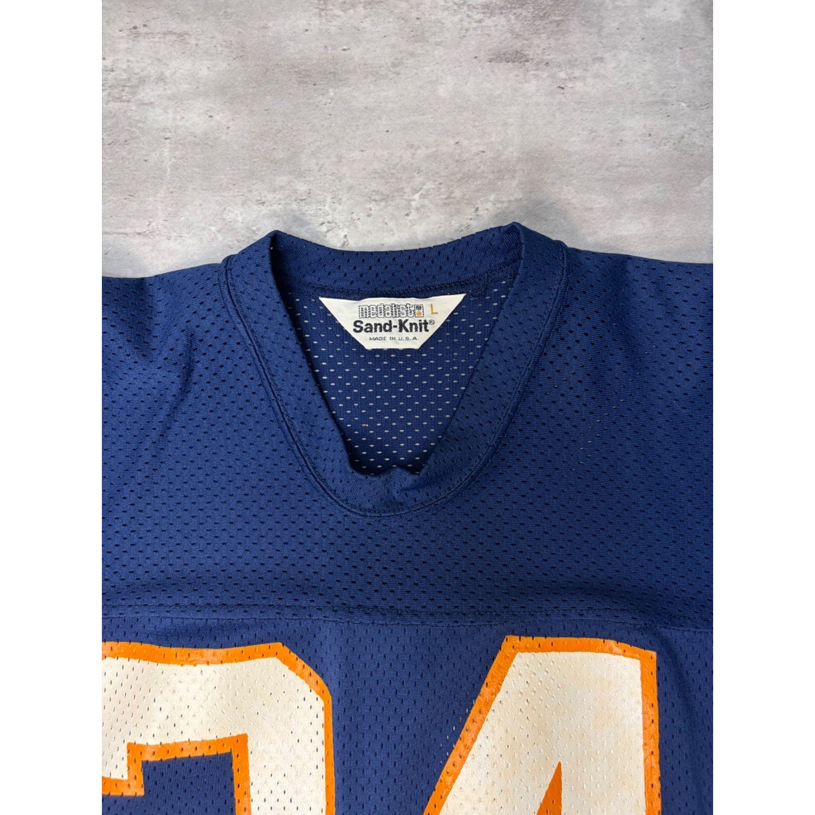 Vintage 1980s Chicago Bears NFL #24 Sand Knit Football Jersey Size Large