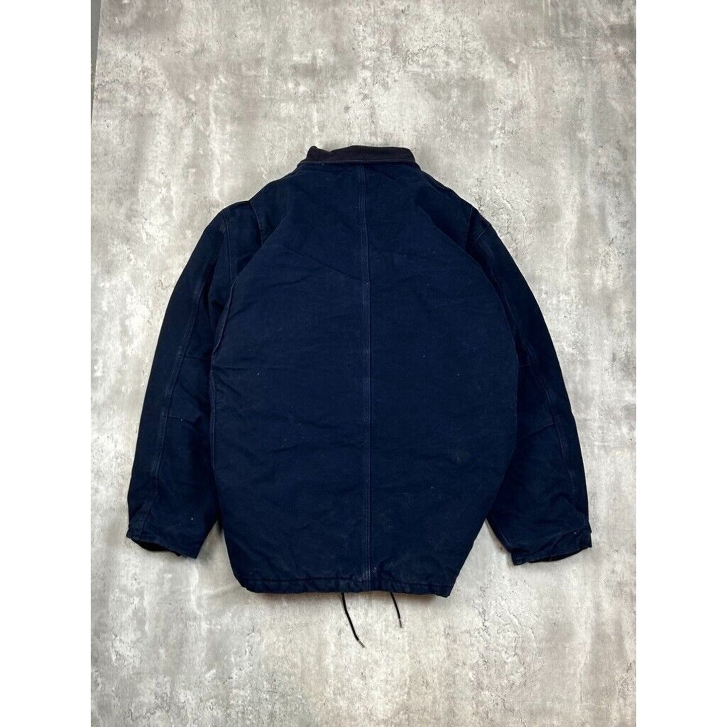 Vintage Carhartt Quilted Lined Canvas Workwear Arctic Jacket Size XL Tall Blue