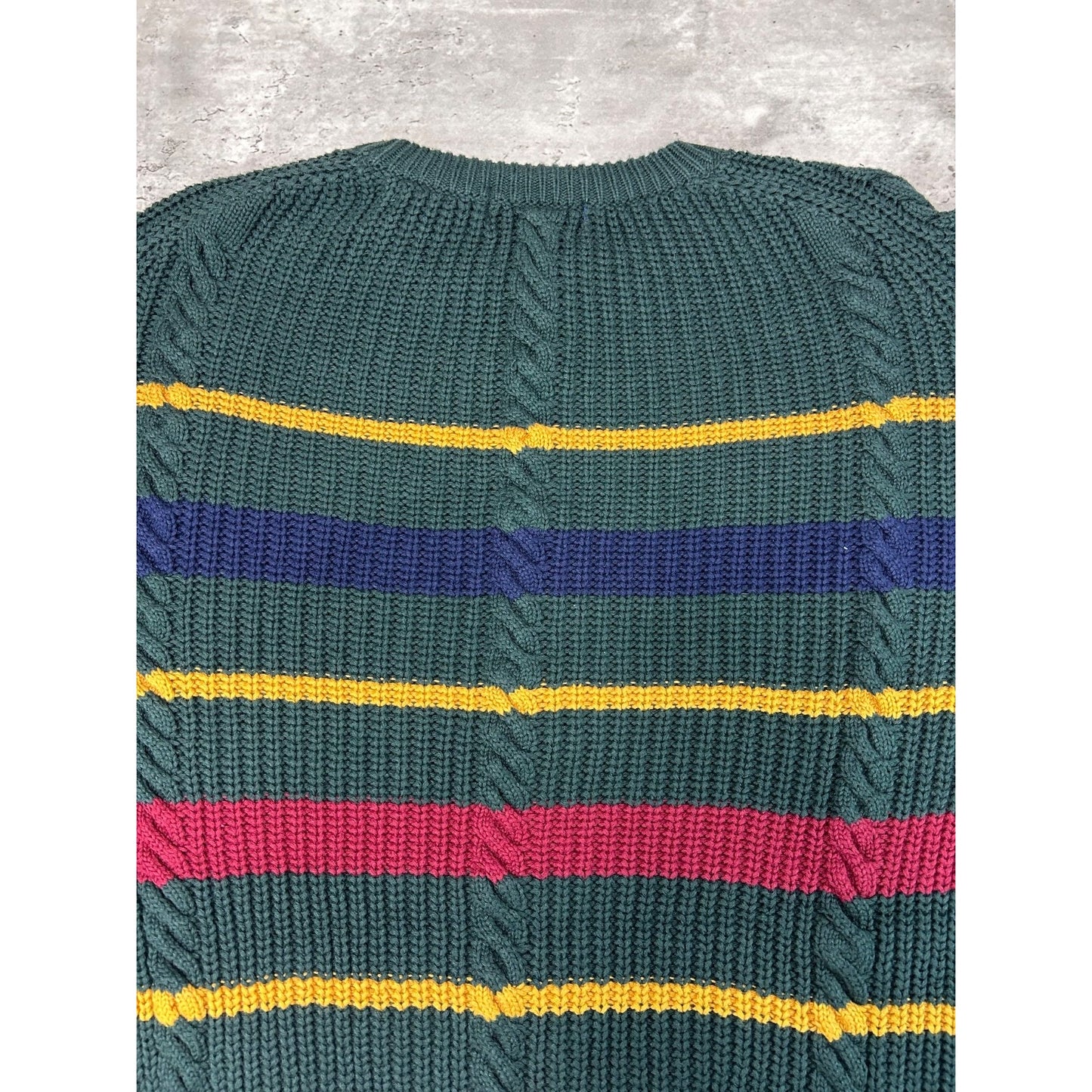 Vintage 90s Claybrooke Striped Pullover Knit Sweater Size Large