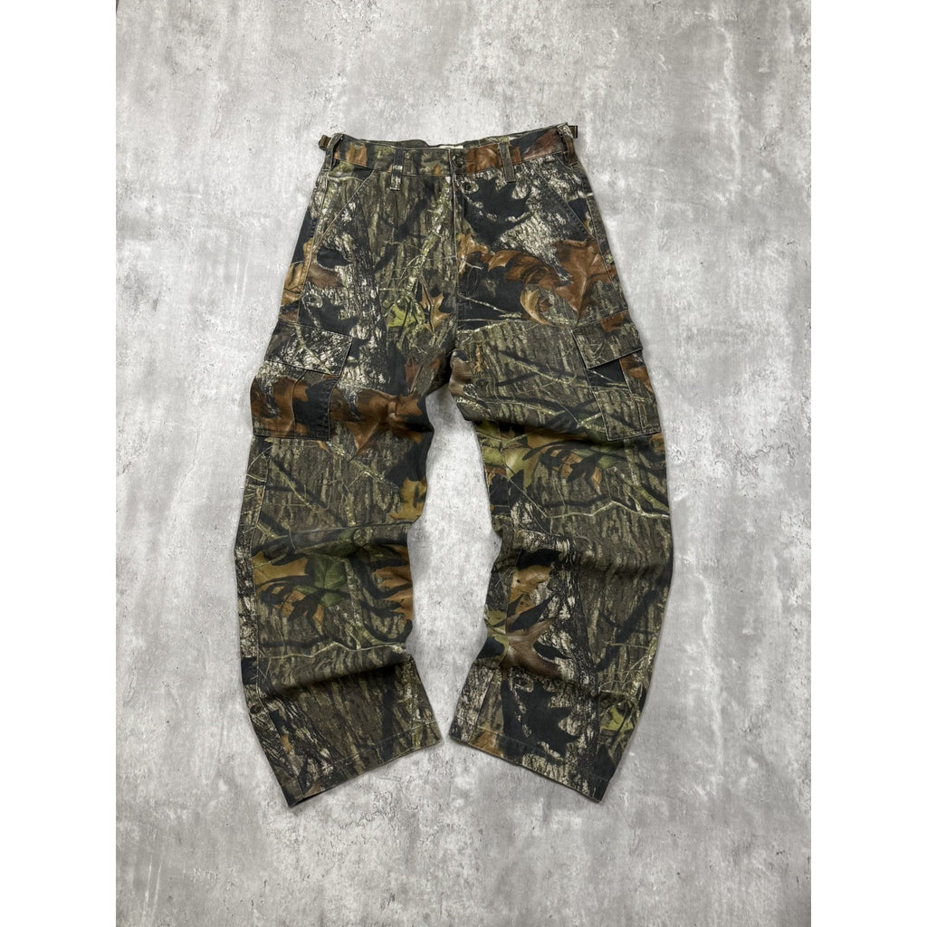 Vintage Mossy Oak Breakup Tree Camo Hunting Cargo Pants Size 29 YOUTH