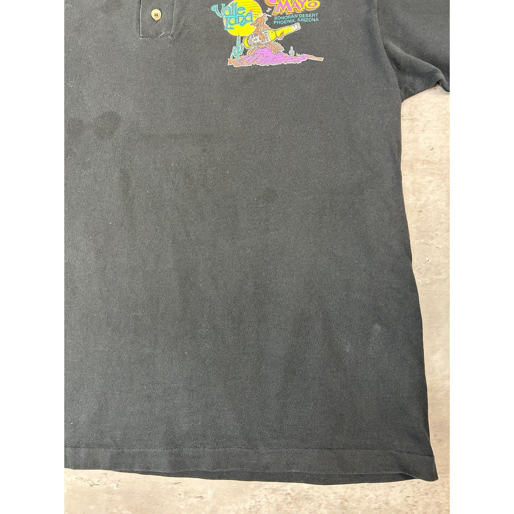 Vintage 90s Cinco De Mayo Arizan 1/4 Graphic Destination T-Shirt Size Large
