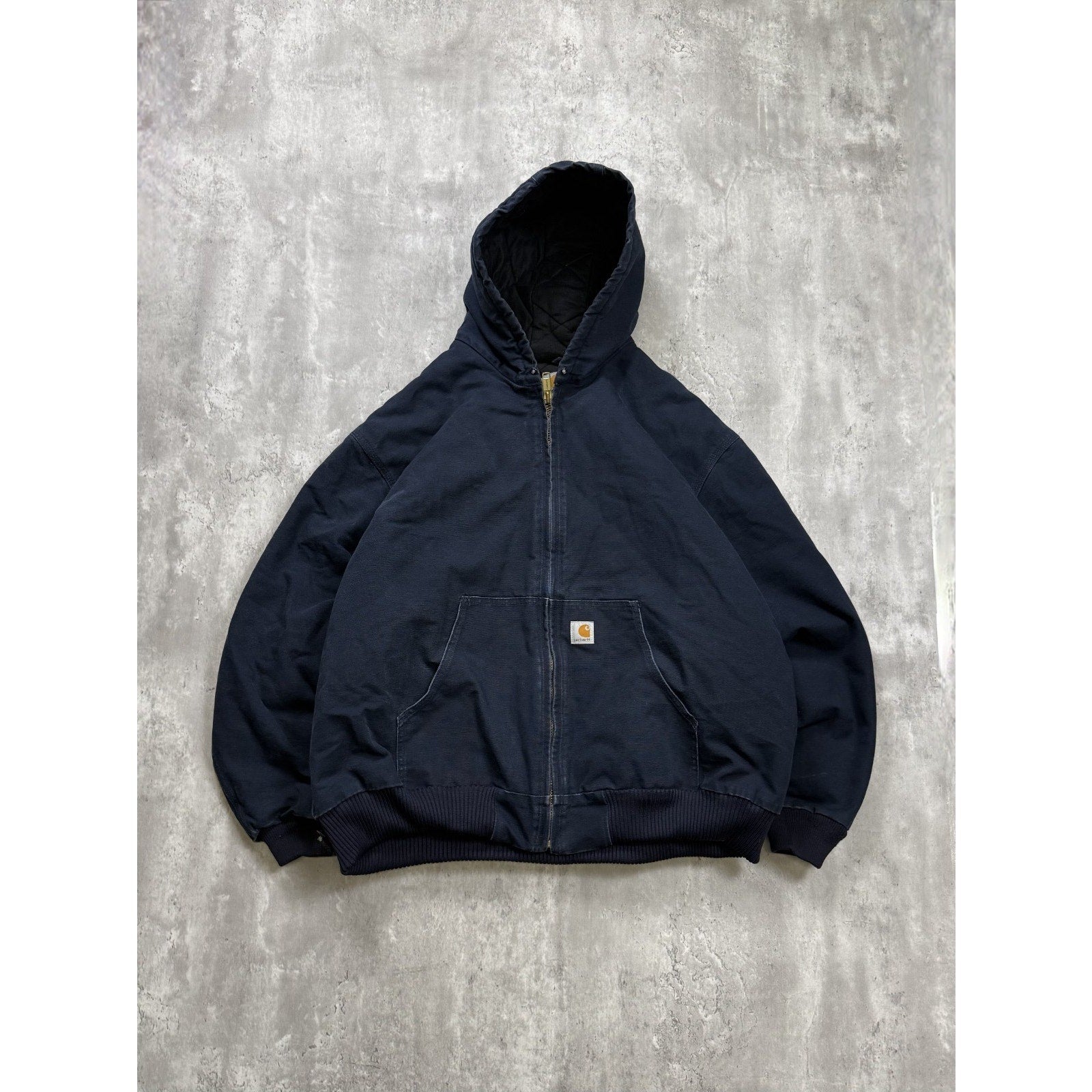 Vintage Carhartt Insulated Canvas Workwear Hooded Active Jacket Size 3XL