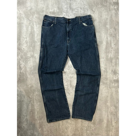 Vintage Dickies Dark Wash Denim Workwear Pants Size 41 Blue