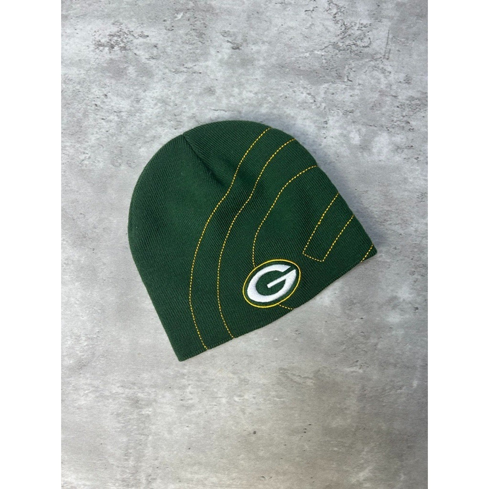 Vintage 90s Green Bay Packers NFL Embroidered Logo Beanie Hat OSFA