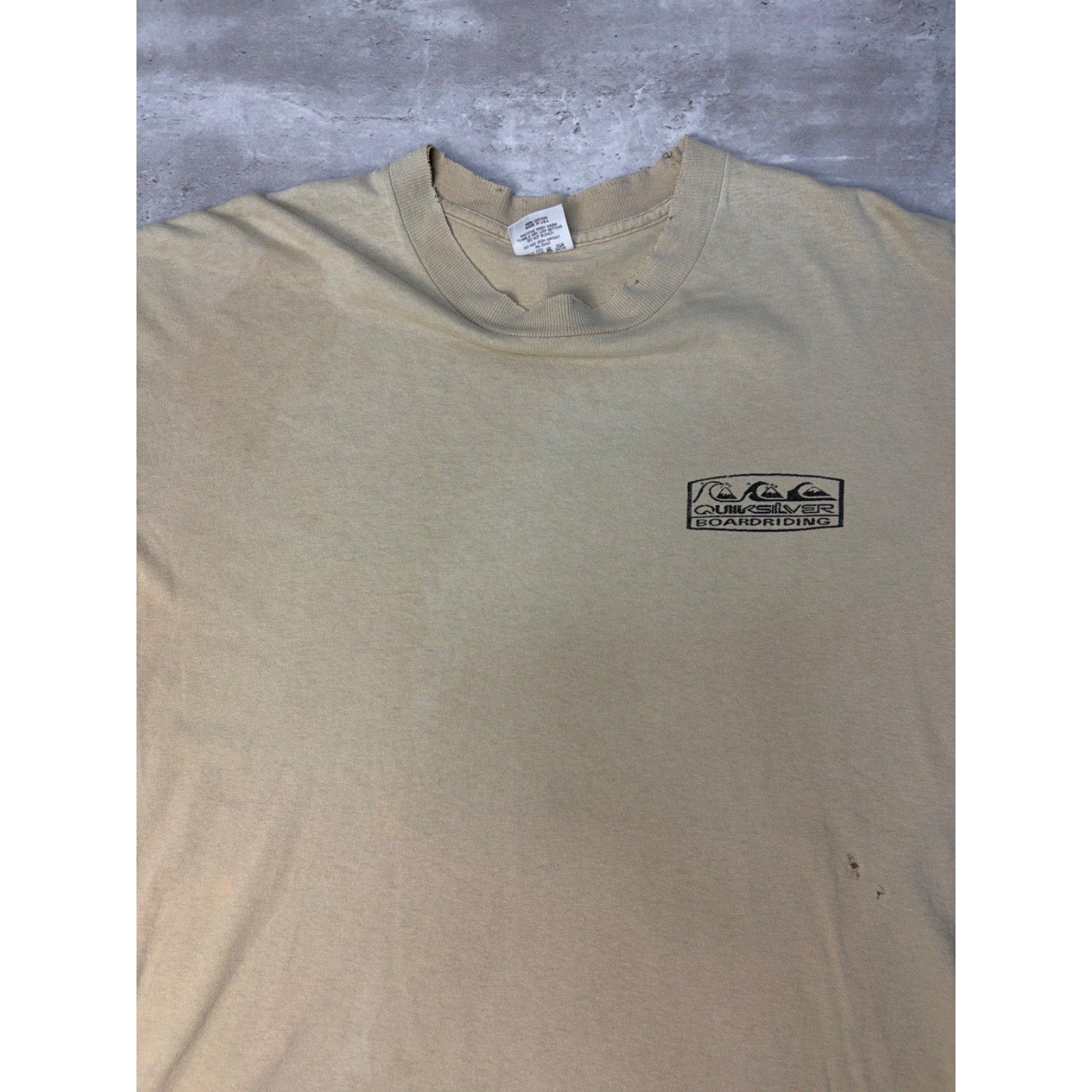 Vintage Y2K Quiksilver Boardriding Graphic Surf T-Shirt Size Large