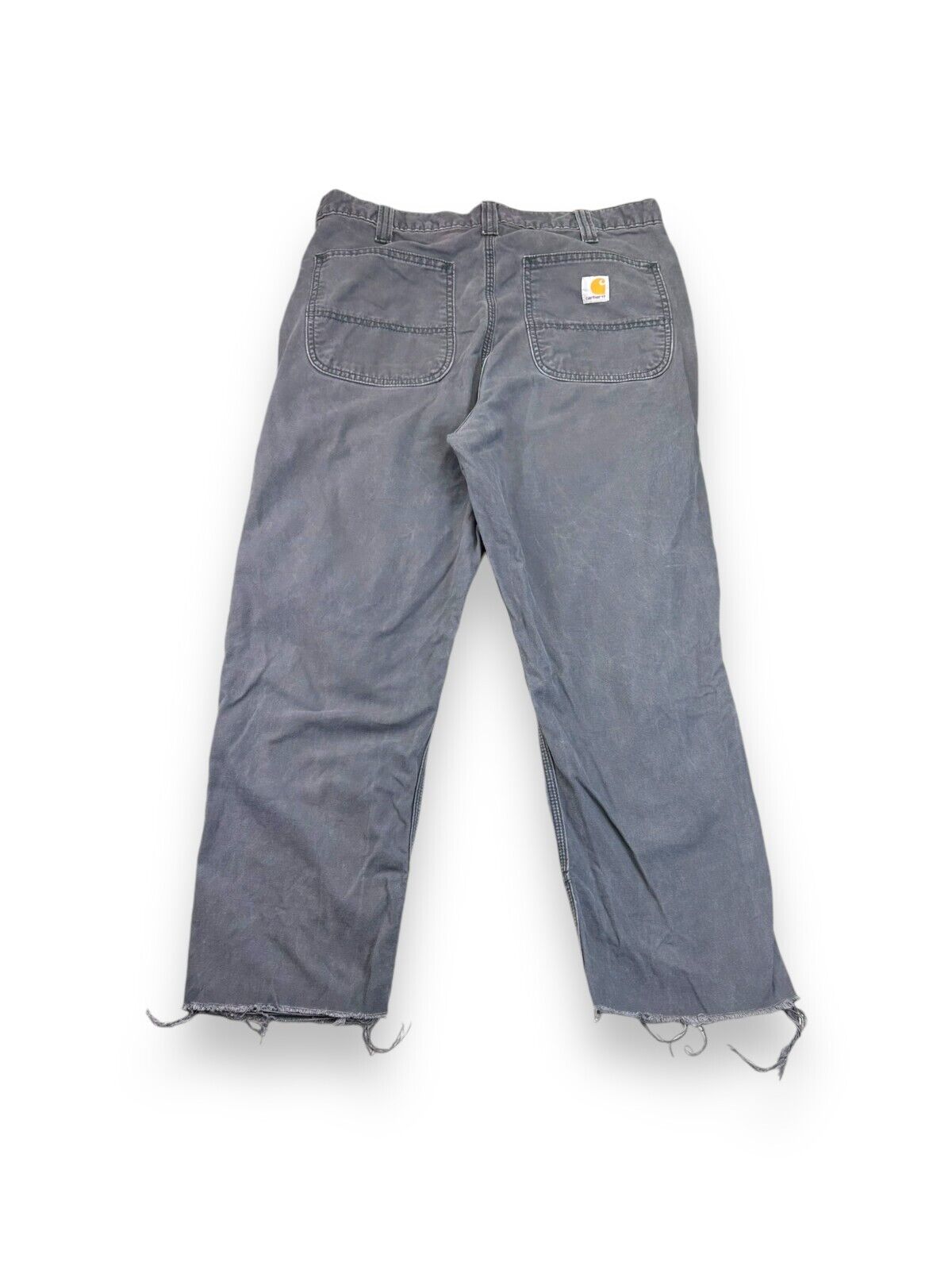 Carhartt Straight Fit Canvas Workwear Pants Size 35 Gray