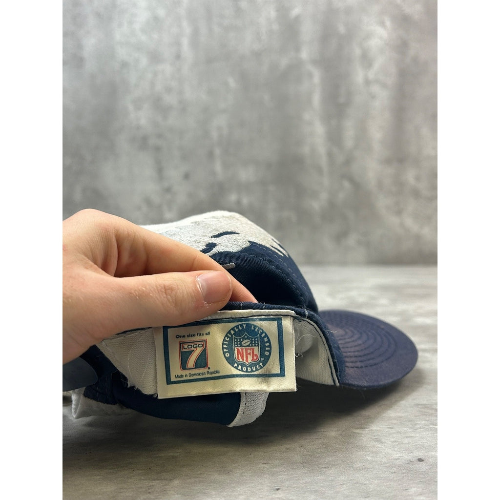 Vintage Dallas Cowboys NFL Embroidered Logo 7 Splash Football Snapback Hat OSFA