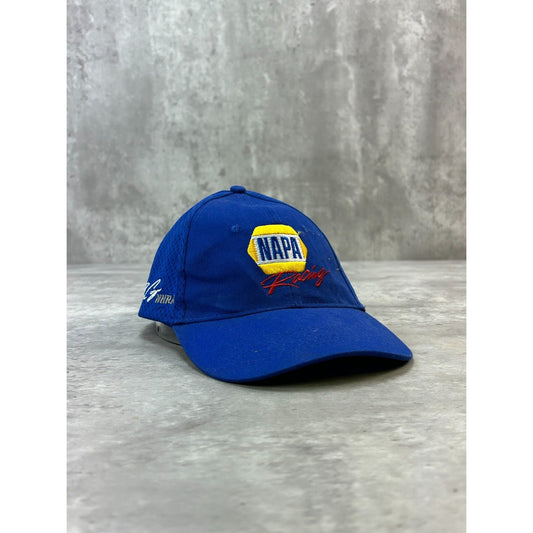 Vintage Napa Racing Embroidered Spellout Nascar Strapback Hat OSFA Blue