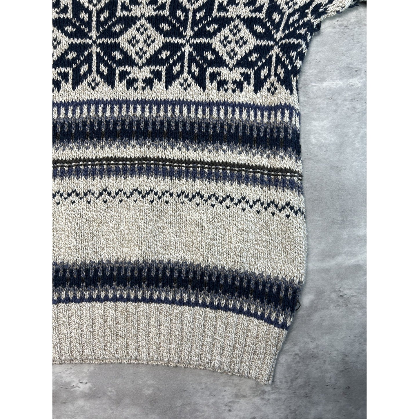 Vintage 90s Fieldmaster Abstract Striped Pullover Knit Sweater Size Medium