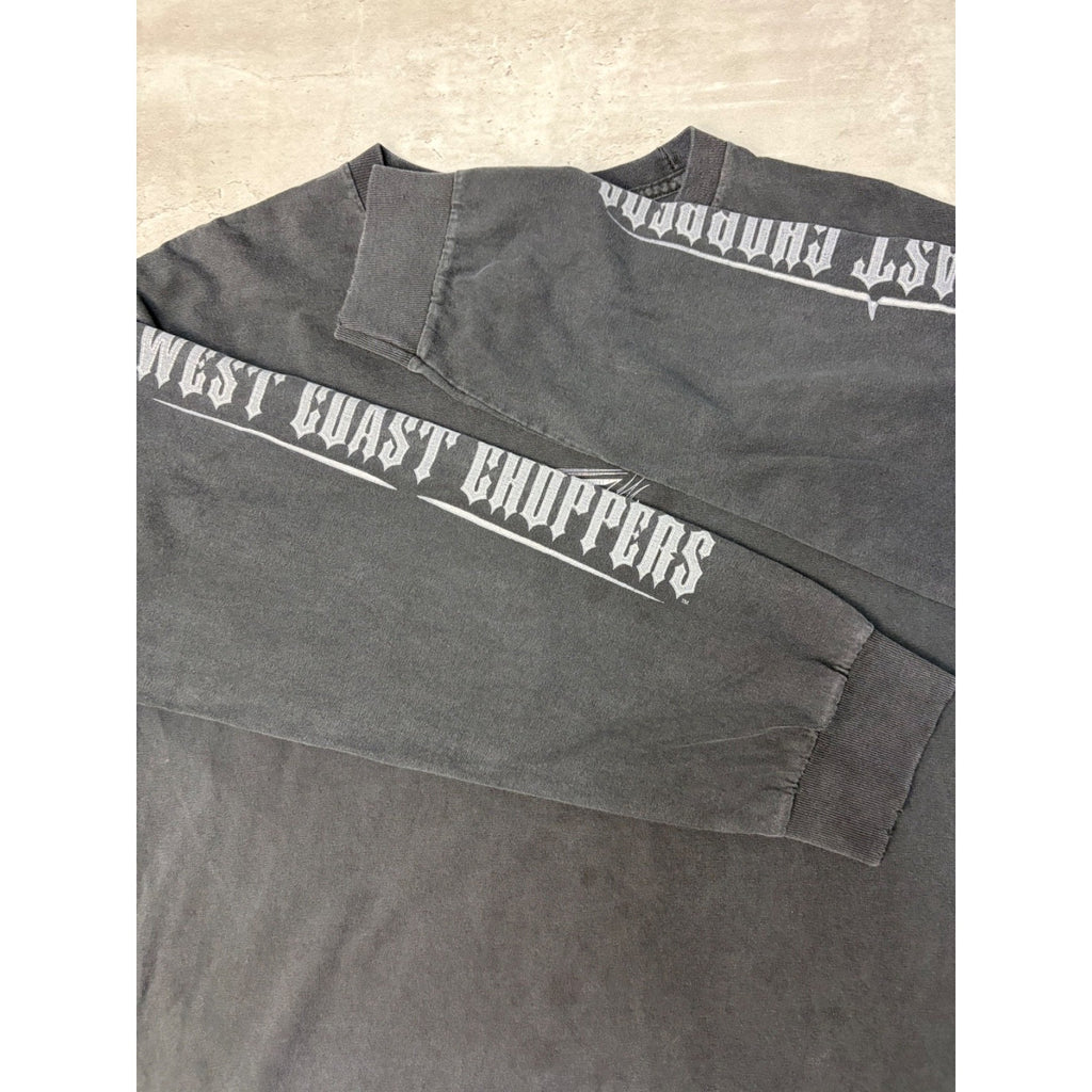 Vintage Y2K West Coast Choppers Sleeve Spellout Long Sleeve T-Shirt Size Large