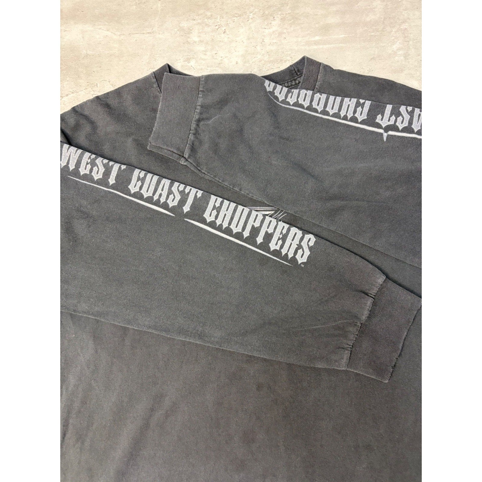 Vintage Y2K West Coast Choppers Sleeve Spellout Long Sleeve T-Shirt Size Large