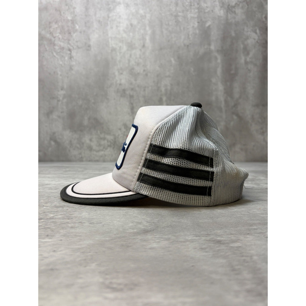 Vintage 80s/90s Canadian Patrol Frigate Three Stripe Trucker Snapback Hat OSFA