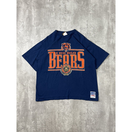 Vintage 90s Chicago Bears NFL Spellout Logo Graphic Football T-Shirt Size Large